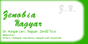 zenobia magyar business card